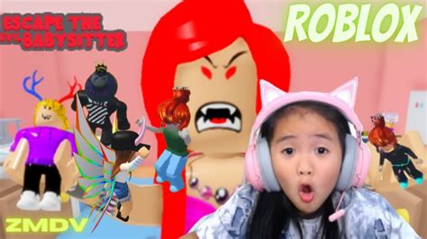 Roblox Escape The Evil Babysitter Obby Mom Left Us With The Evil