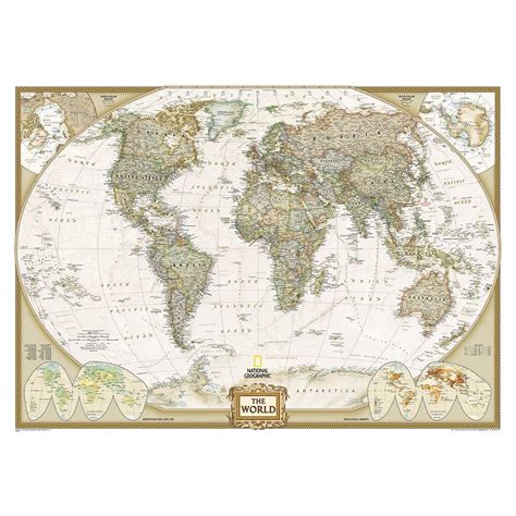 National Geographic Executive World Wall Map Mural