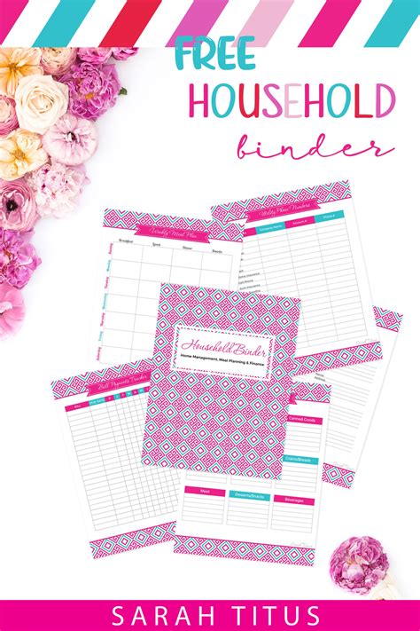Household Binder Printables {110+ Pages} | Household binder printables, Binder printables free ...