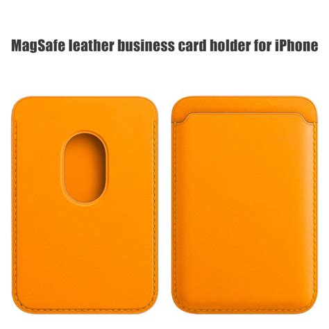 Leather Wallet Pouch Card Holder Magsafe Card Case With Magsafing