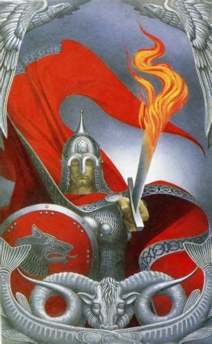Fiery Sword Konstantin Vasilyev Wikiart Org Art Painting Mythology