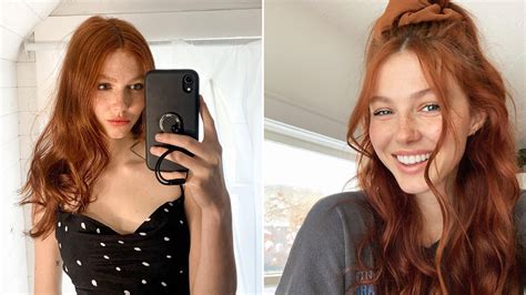 model goes viral on tiktok for finding the perfect red hair dye for brunettes — see photos allure