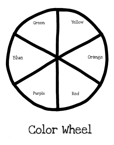 Printable Color Wheel Coloring Page Kidsworksheetfun
