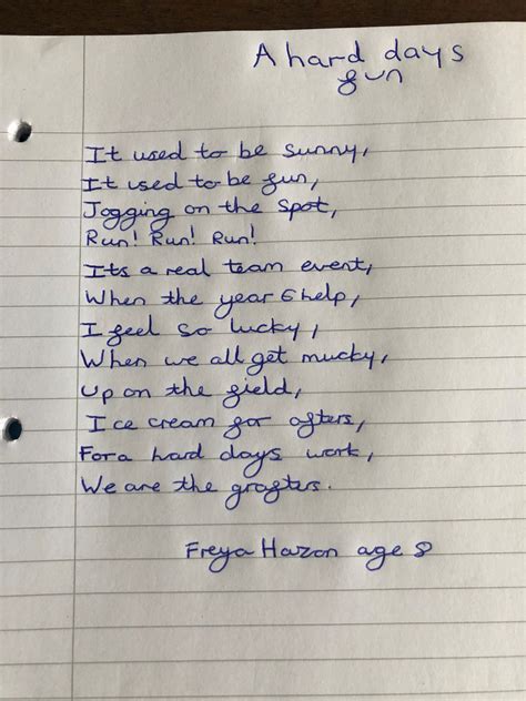 Sports Day Poetry Created By Our Pupils Rowlands Gill Primary School
