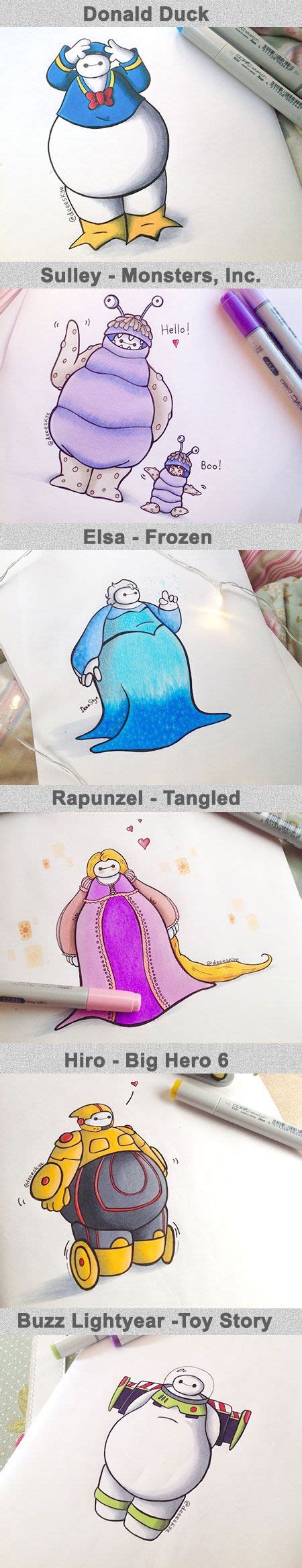 What Baymax From Big Hero 6 Would Look Like As 7 Other Famous Disney Characters Disney