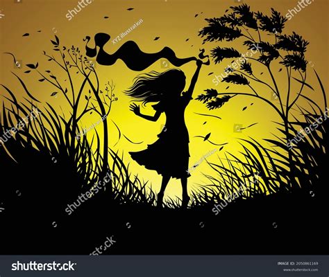 793 Silhouette Girl Hair Blowing Wind Images Stock Photos And Vectors