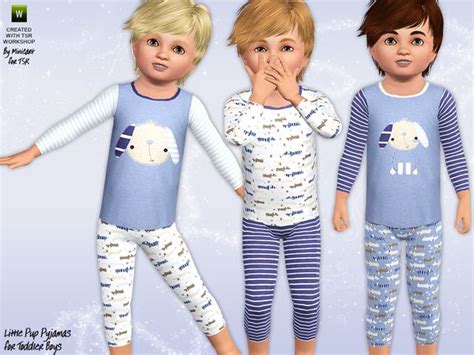 Minicarts Little Pup Sleepwear Roupas Sims The Sims Sims