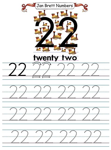 Number Tracing Worksheet 22 Counting Numbers Numbers Preschool Images