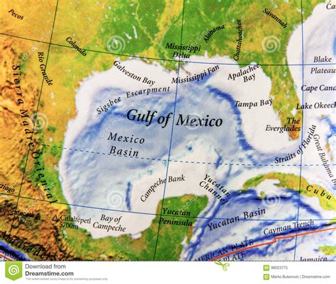 Karte navigieren sie interaktiv zu den gewünschten destinationen. Geographische Karte Vom Golf Von Mexiko In Mexiko-Land ...