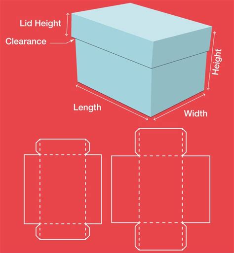 Custom Template To Make Your Own Box With Lid Customcardboardboxes Moldes De Caixas De Papel
