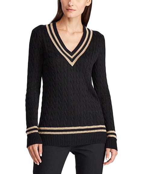 Lauren Ralph Lauren Metallic Cricket Sweater Macys