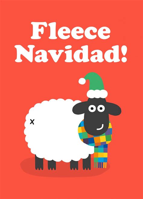 Fleece Navidad Cute And Funny Christmas Card Scribbler