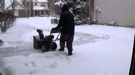 Snow Blowing My Driveway Part 1 Youtube