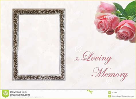 In Loving Memory Template Free Of Funeral Eulogy Card Stock Image Image