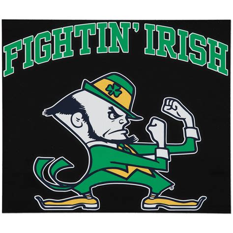 Notre dame fighting irish logo, green, svg. Notre Dame Fighting Irish 12" x 12" Arched Logo Decal