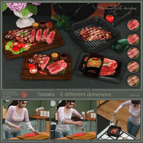 Steaks 5 Different Doneness The Sims 4 Mods Curseforge