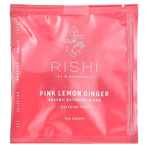 Rishi Tea Organic Botanical Blend Pink Lemon Ginger Caffeine Free