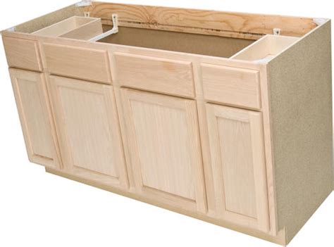 X unfinished kitchen cabinets menards with drawer fronts at menards whats people lookup in this. Quality One™ 60" x 34-1/2" Unfinished Oak Sink Base ...