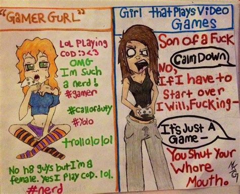 Girl That Plays Video Games Vs Gamer Gurl Real Gamer Girl Funny