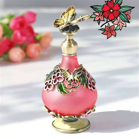 Decorative Perfume Bottle With Butterfly Lidfloral Etsy In 2021