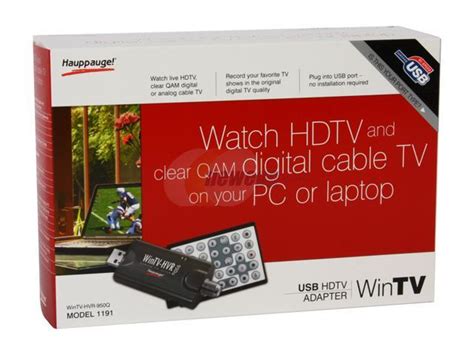 Hauppauge 1191 Wintv Hvr 950q Tv Tuner Stickhybrid Video Recorder With