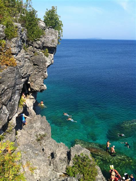 Tobermory Ontario Canada Backpacked For Days On This Escarpment Of