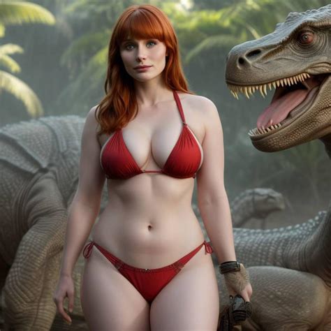Bryce Dallas Howard Busty Bikini Jurassic World By Masterofedits On
