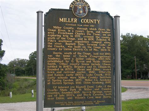 Miller County Historic Marker Located Alongside Mo Hwy 52 Flickr