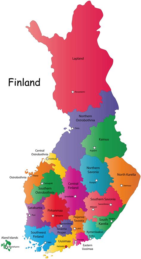 Finland Map Political Map Of Finland Nations Online Project