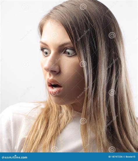 Astonishment Stock Photo Image Of Blonde Woman Fear 18747236