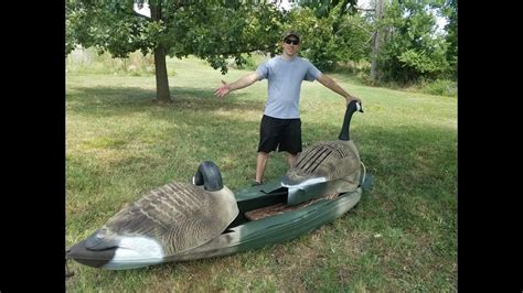 Open Water Kayak Duck Blind W Magnum Goose Decoys Youtube