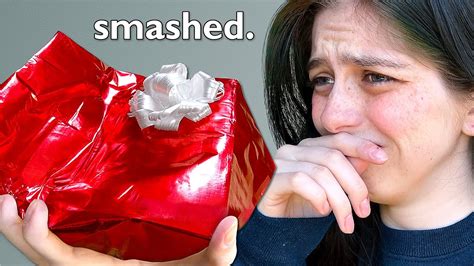 i smashed my girlfriend s christmas presents and she cried but it s a prank youtube