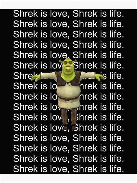 Shrek Is Love Shrek Is Life Poster For Sale By Marieparent Redbubble