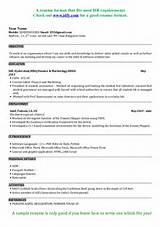 Resume Format For Mba Jobs Images