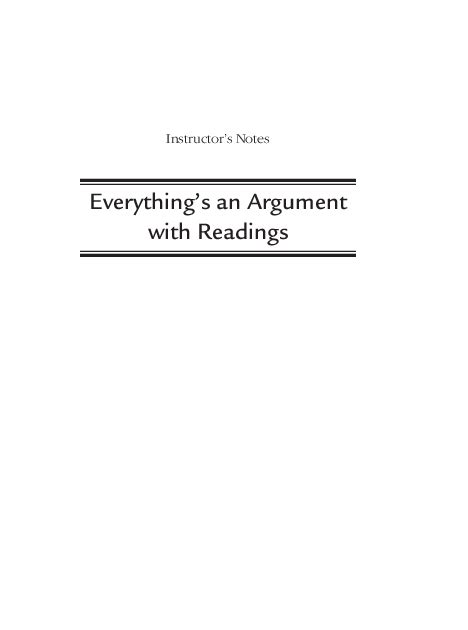 Everythings An Argument 7th Edition Pdf Free Dbentrancement