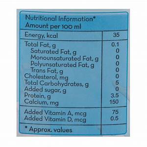 Amul Low Fat Milk Nutrition Facts Nutrition Pics