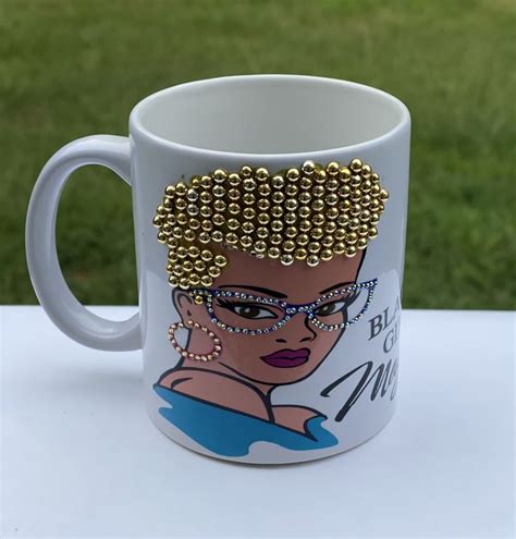 Afro Women Bling Mugs Etsy Mugs Afro Women Black Art Painting