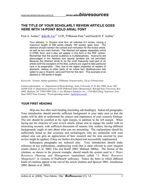 All data provided in the journal text must be accurate and reliable. Journal Article Review Template | amulette