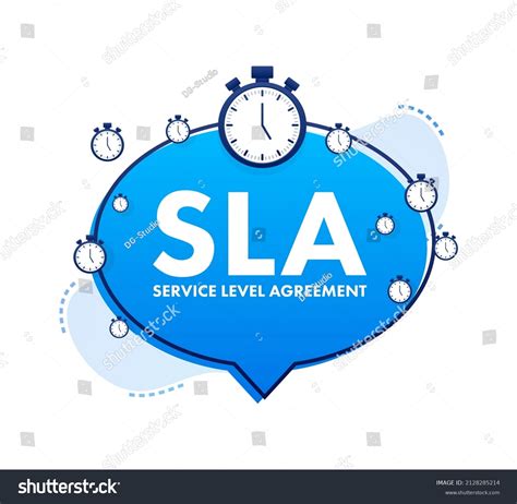Sla Service Level Agreement Commitment Between Stock Vector Royalty