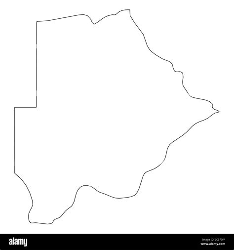 Map Of Botswana Outline Vector Illustration Eps Stock Vector Image Sexiz Pix