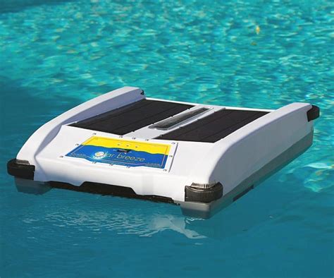 The savior 100% solar powered floating pool skimmer moves around your pool and skims surface debris. Robotic Solar Powered Pool Skimmer