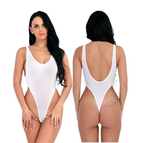 Women Lingerie Backless See Through Thong Leotard Bodysuit High Cut Swimsuit Ebay