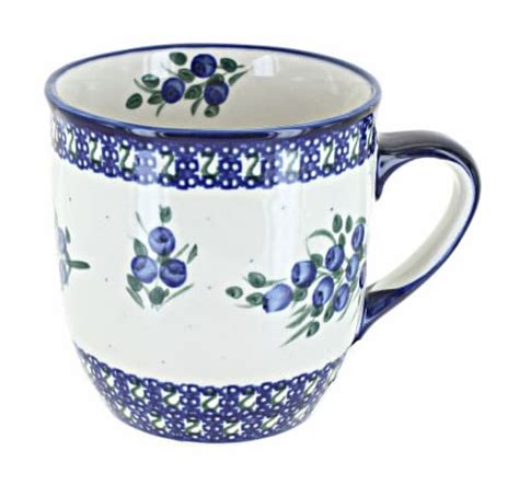 Blue Rose Polish Pottery Backyard Blueberry Coffee Mug 1 Kroger