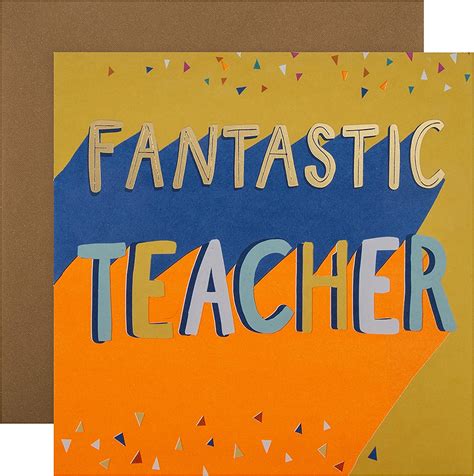 Hallmark Thank You Teacher Card Contemporary Text Based Design Bigamart