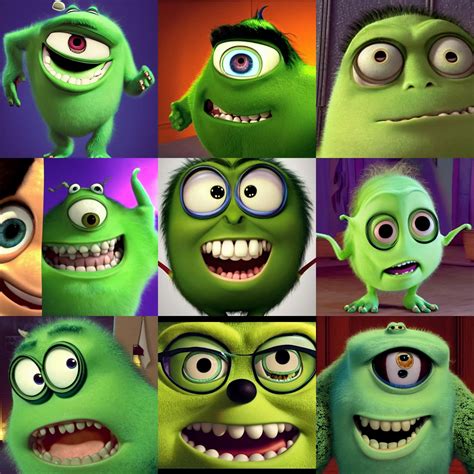 Mike Wazowski With The Face Of James P Sullivan From Stable Diffusion