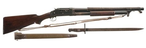 Us Winchester Model 97 Slide Action Trench Shotgun With Bayonet
