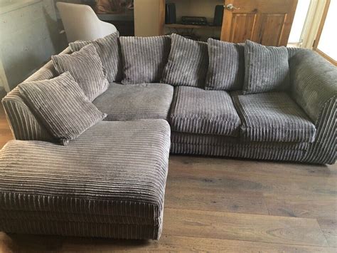 Charcoal Grey Corner Sofa Excellent Condition In Coventry West