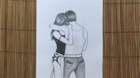 How To Draw A Romantic Couple Valentines Day Drawing Easy Pencil