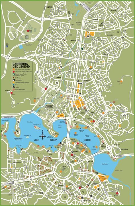 Mapas Detallados De Canberra Para Descargar Gratis E Imprimir 192577