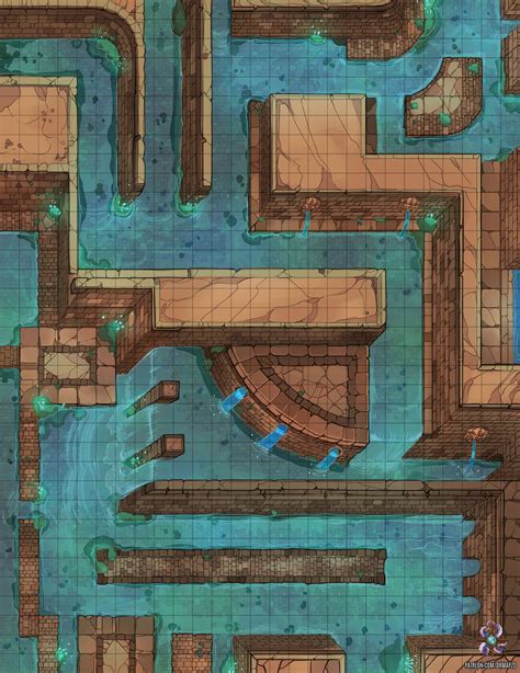 Sewers Battle Map X R Dndmaps
